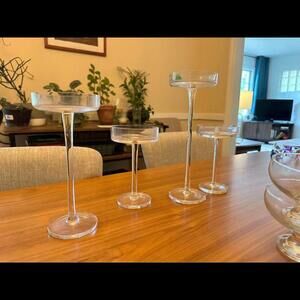 Candle holders, glass